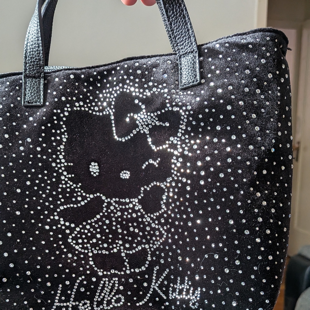 Hello Kitty Black and Silver Tote Bag